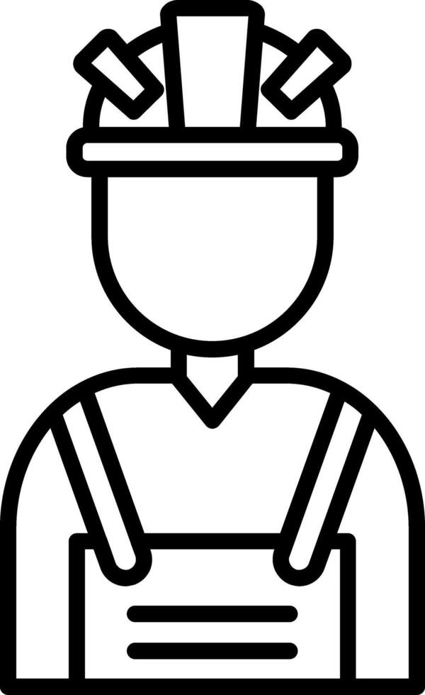 Worker Line Icon Design Element vector