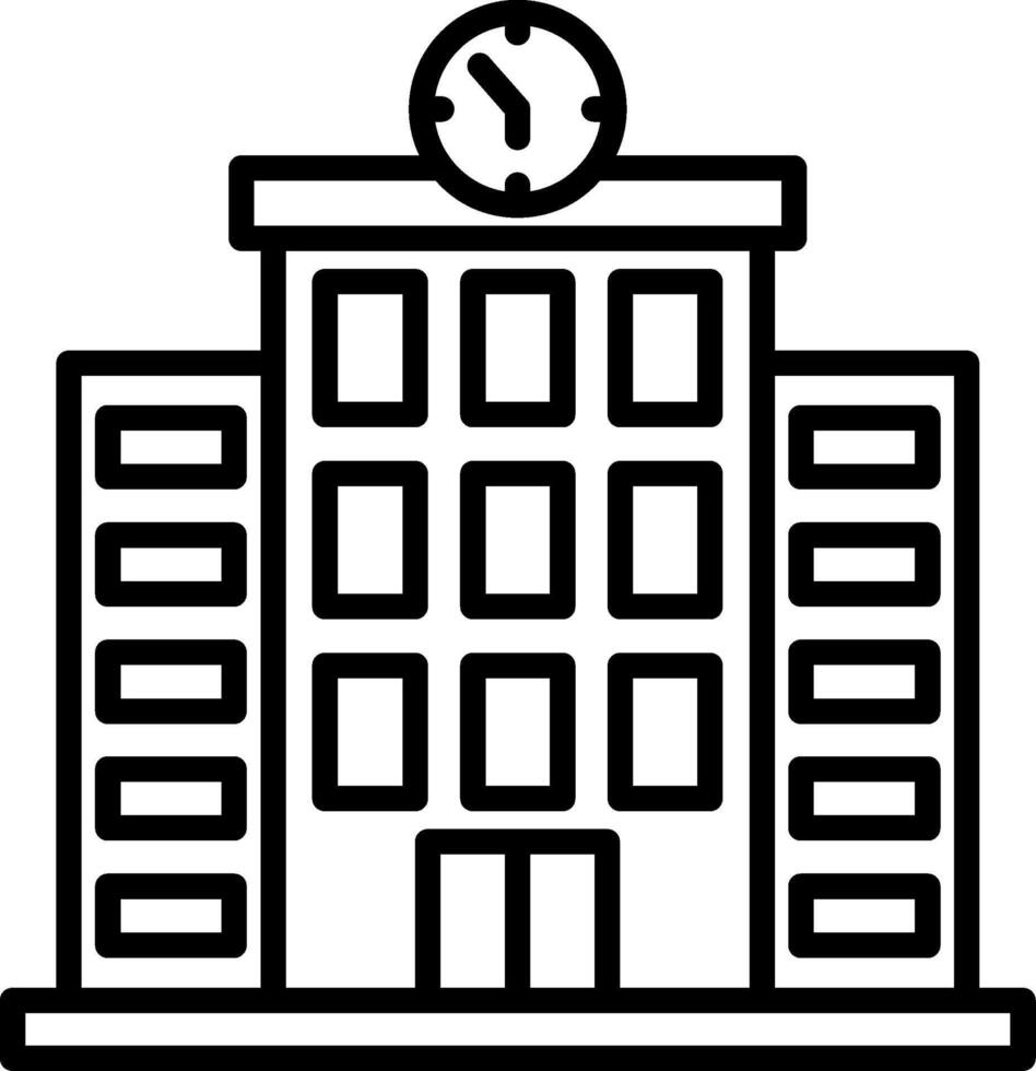 Building Line Icon vector