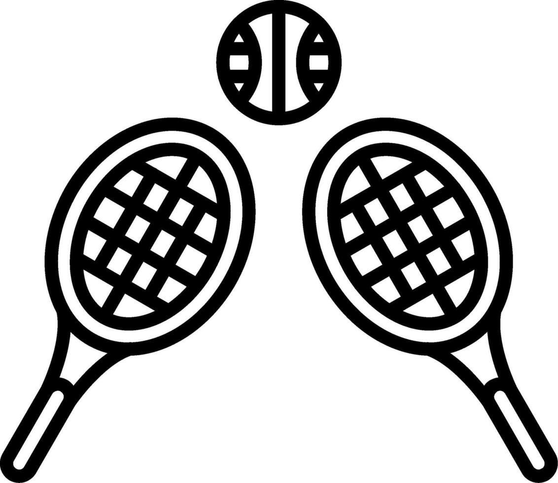 Tennis Line Icon Design Element vector