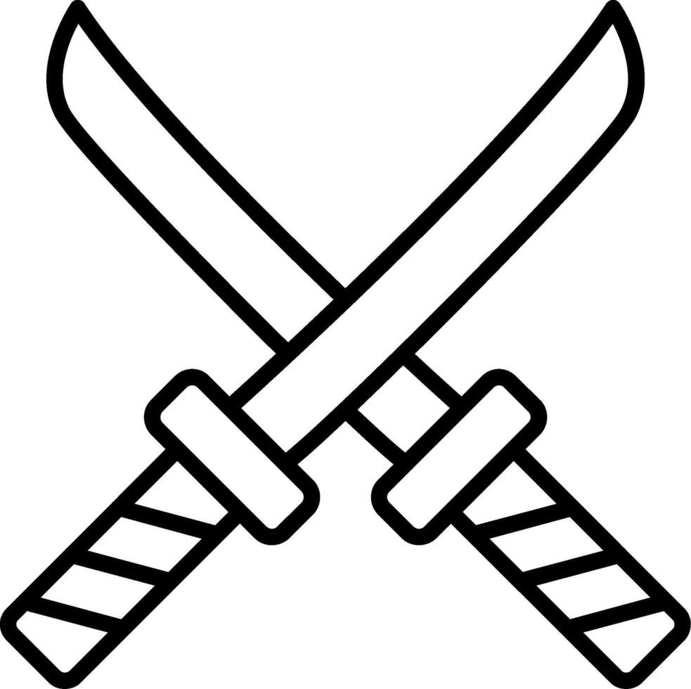 Katana Line Icon vector