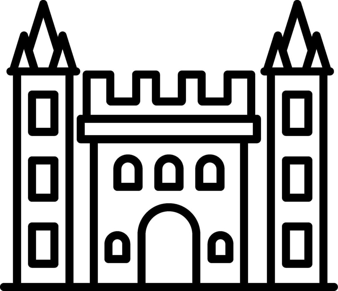 Fortress Line Icon vector