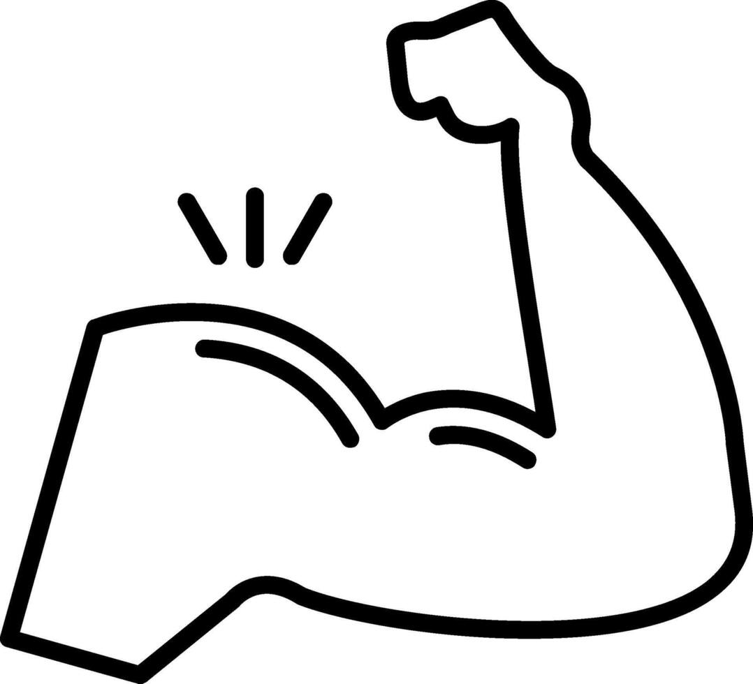Muscle Line Icon vector