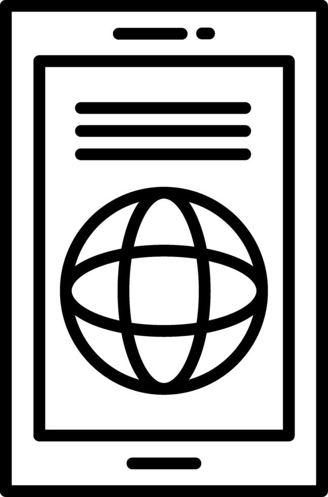 World Line Icon vector