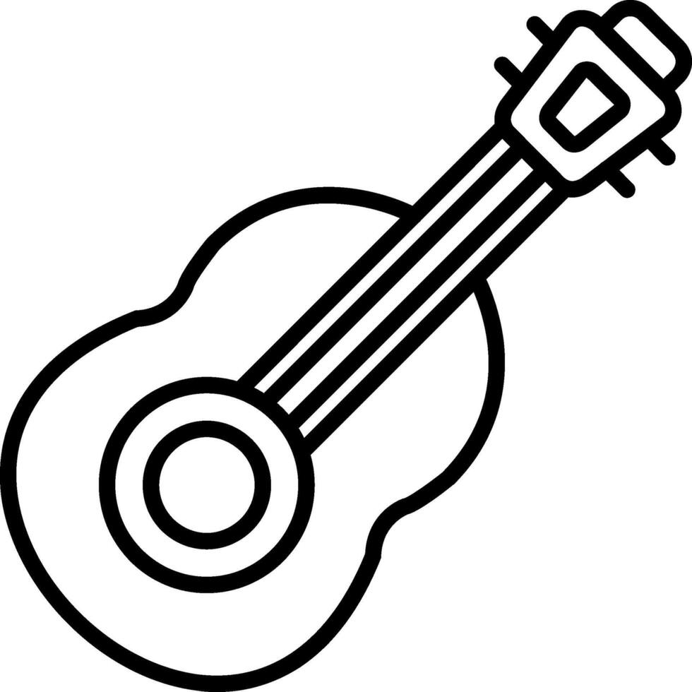 Guitar Line Icon vector