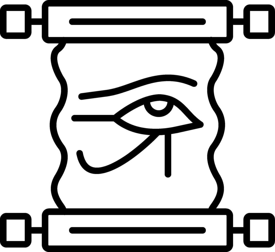 Papyrus Line Icon vector