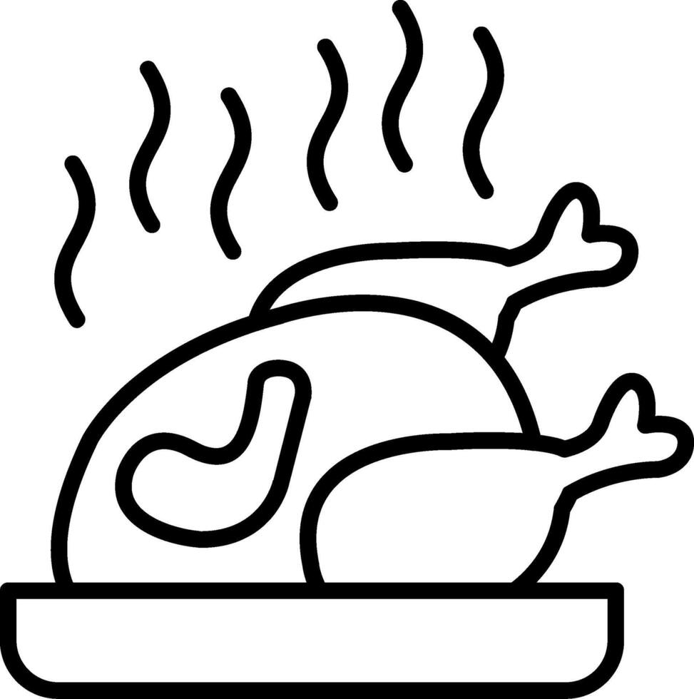 Chicken Line Icon vector