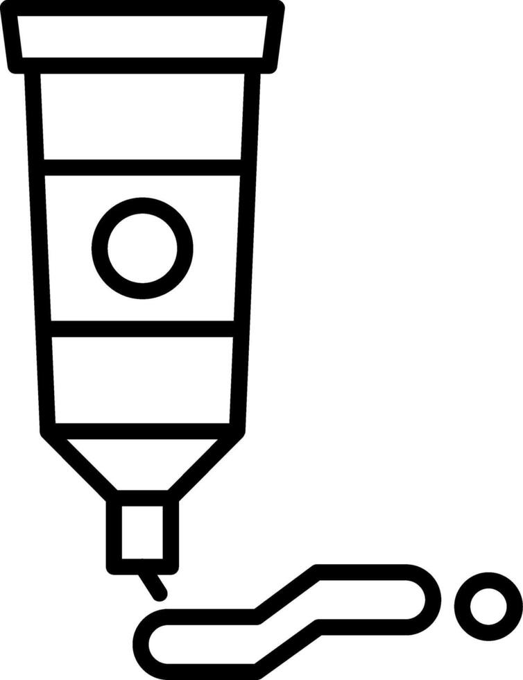Paint Tube Line Icon vector