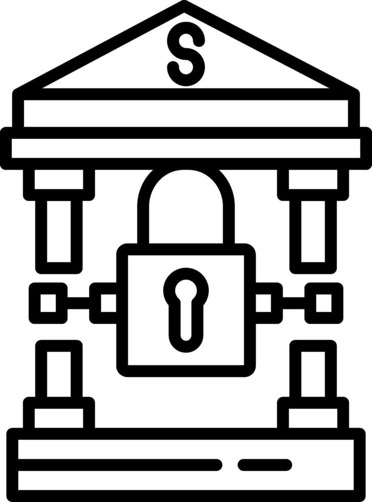Bankruptcy Line Icon vector