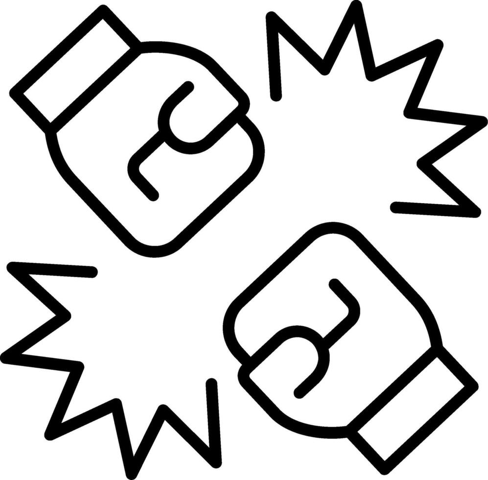fight Line Icon vector