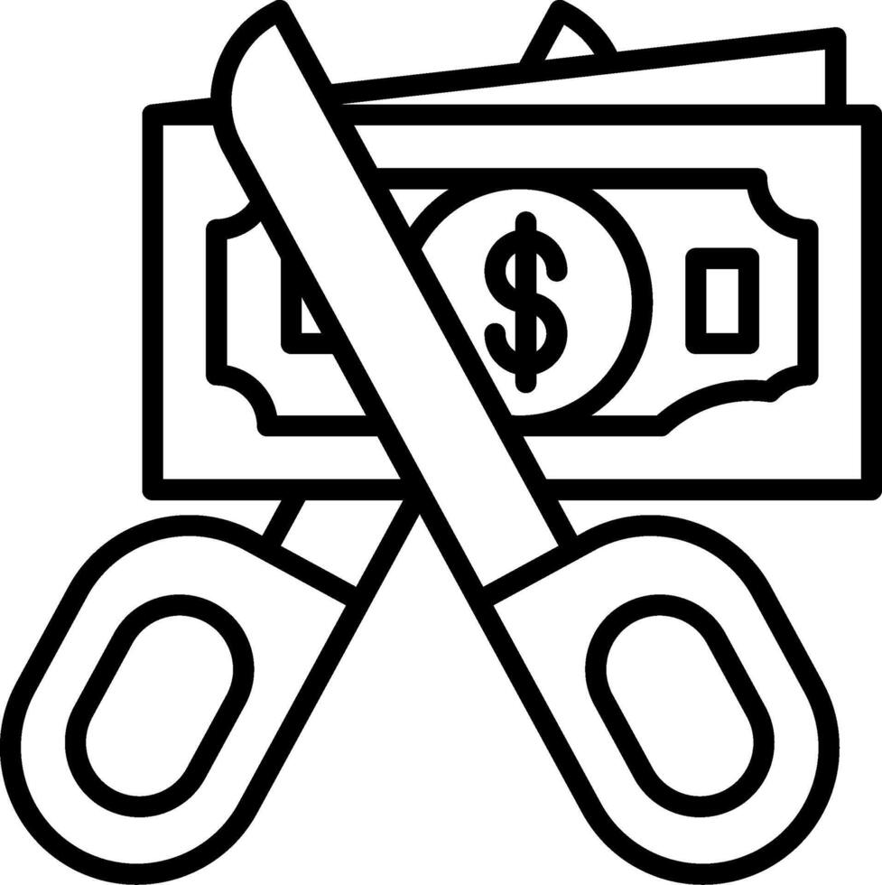 Bankruptcy Line Icon vector