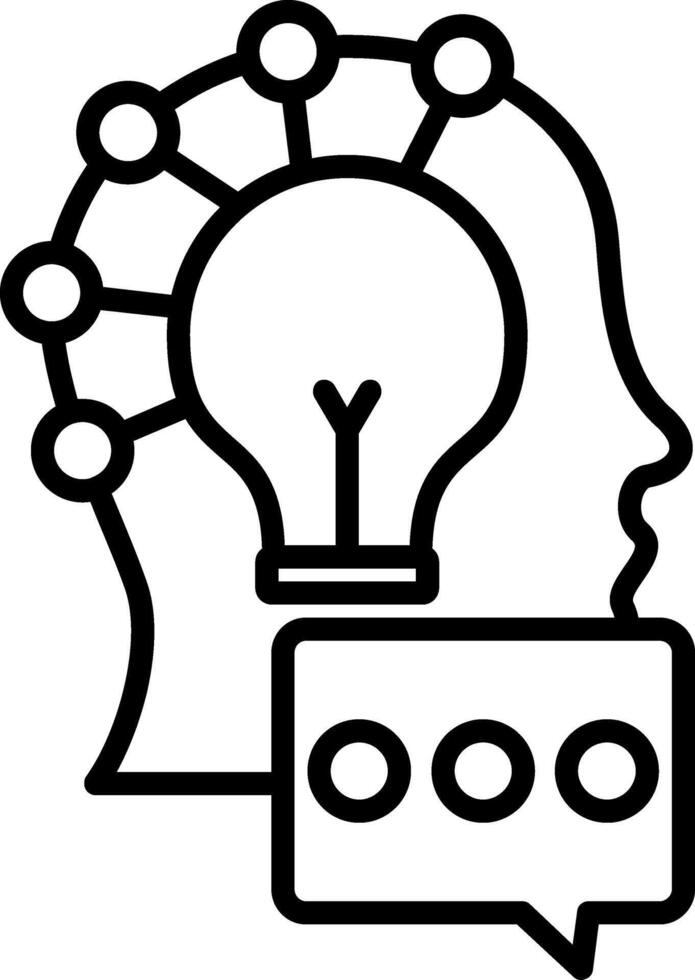 Thought leadership Line Icon vector