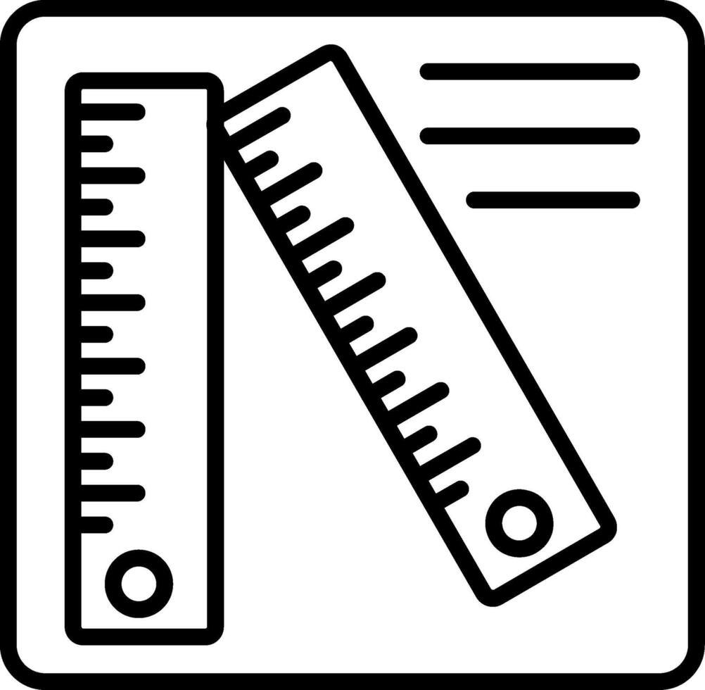 Ruler Line Icon vector