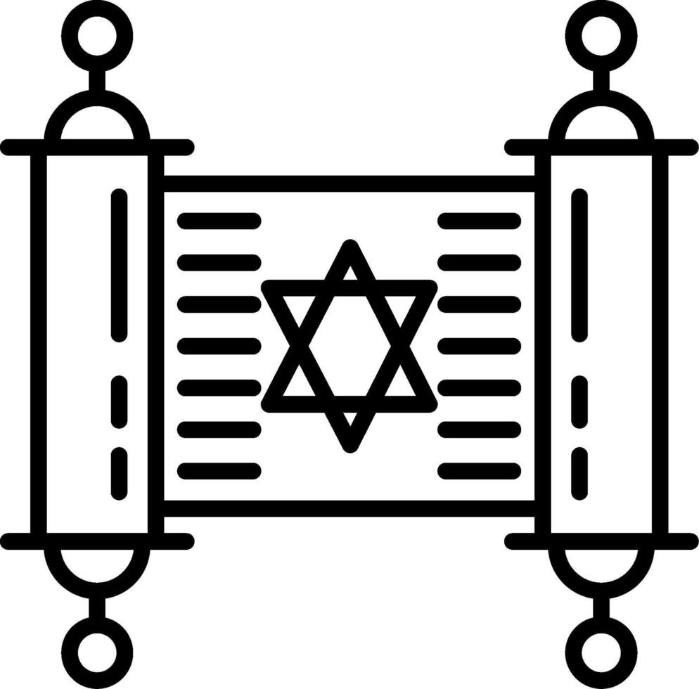 Torah Line Icon vector