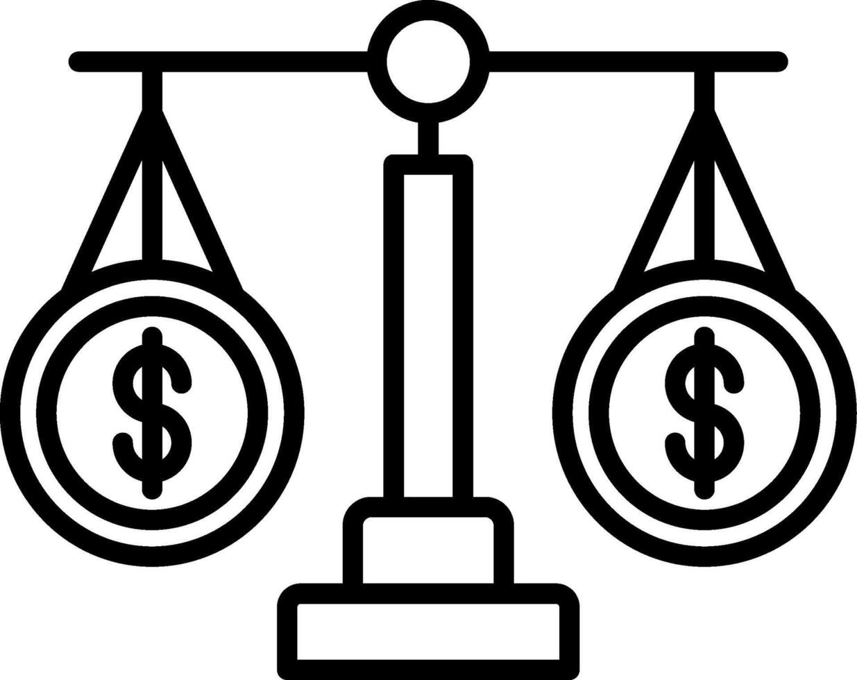 Law Line Icon vector