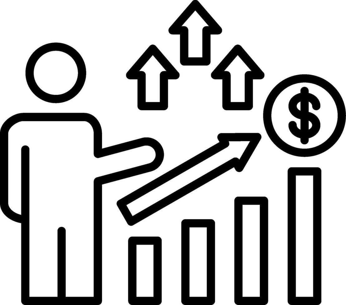 Career Path Line Icon vector