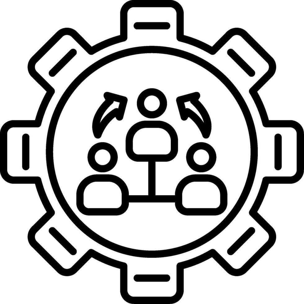 Organization Line Icon vector