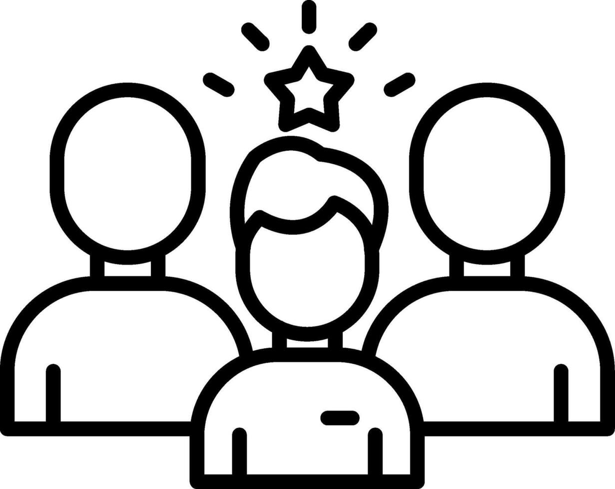 Leadership Line Icon vector
