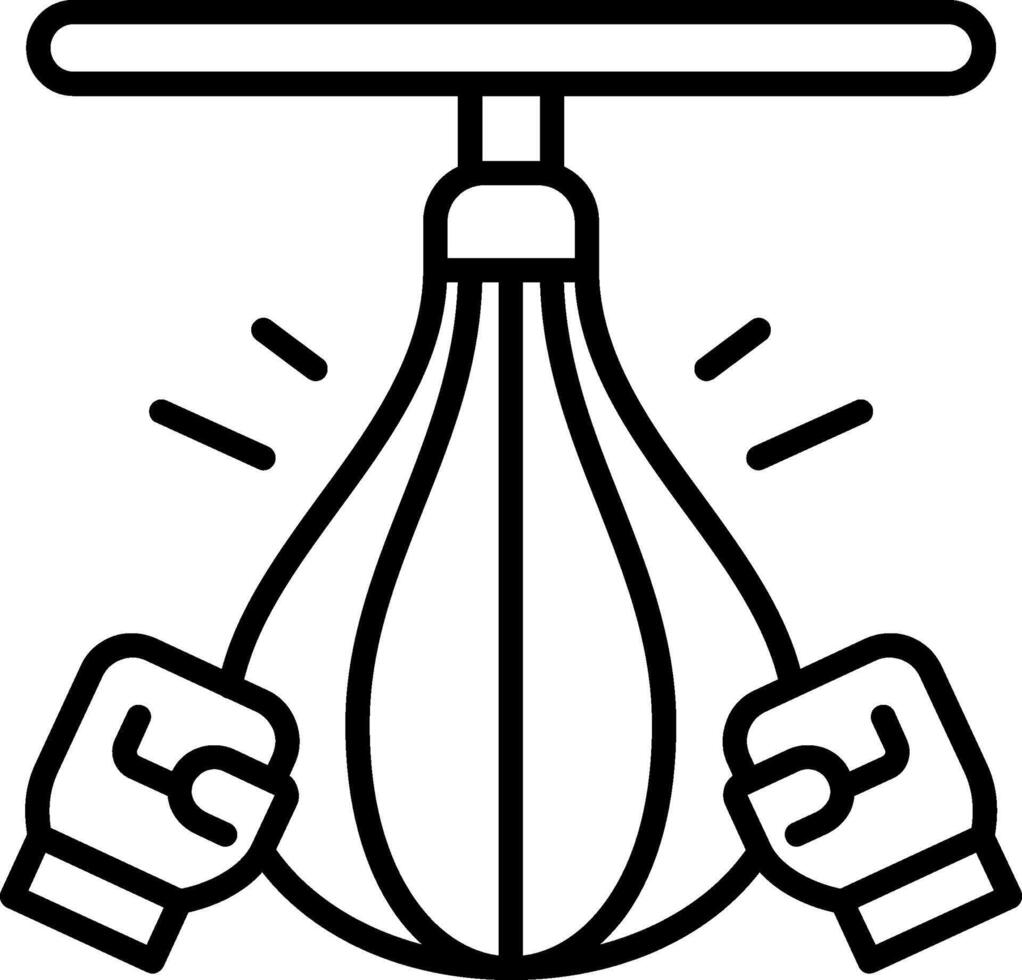 Punch Ball Line Icon vector