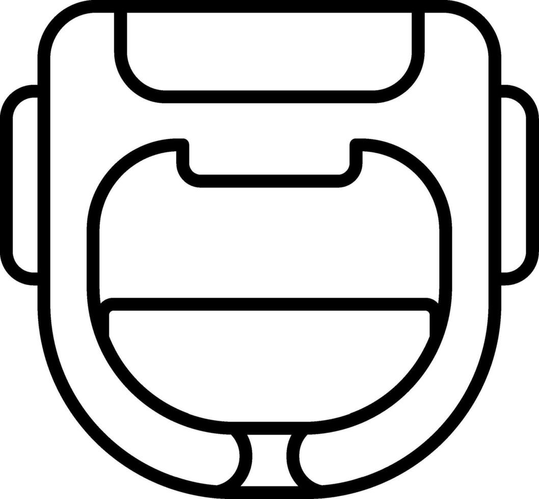 Helmet Line Icon vector