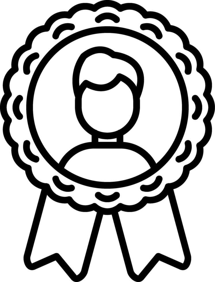 Medal Line Icon vector