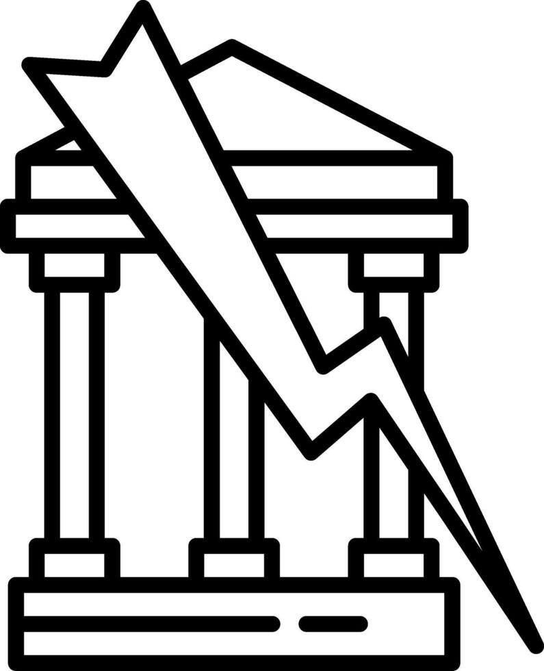 Bankrupt Line Icon vector