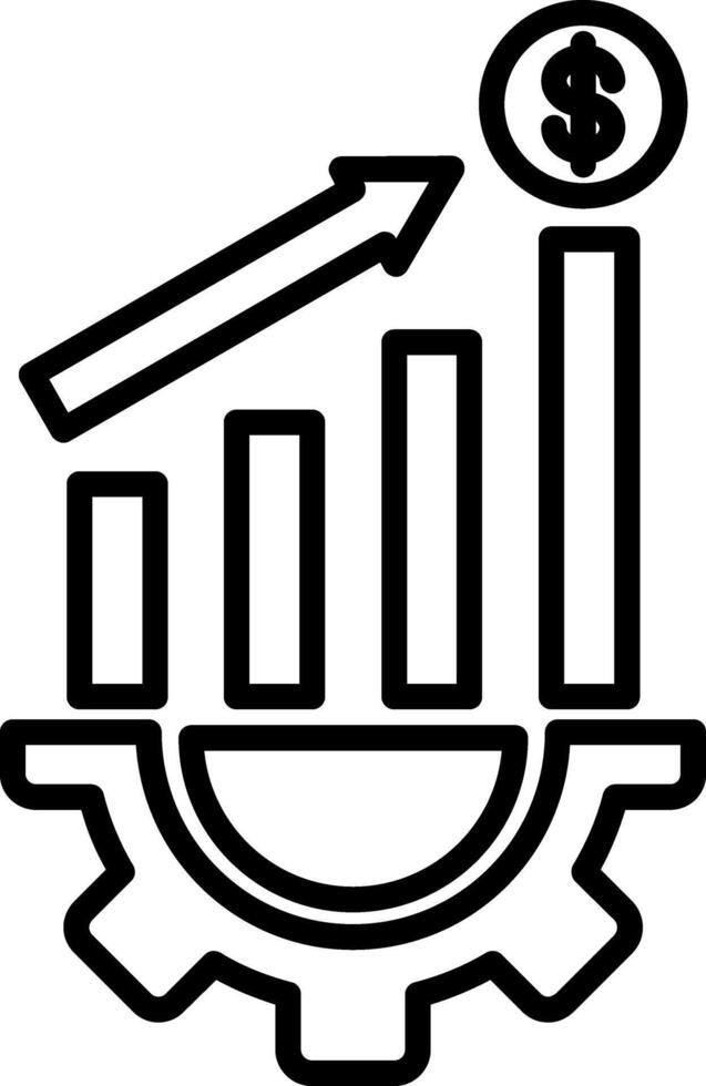 Progress Line Icon vector