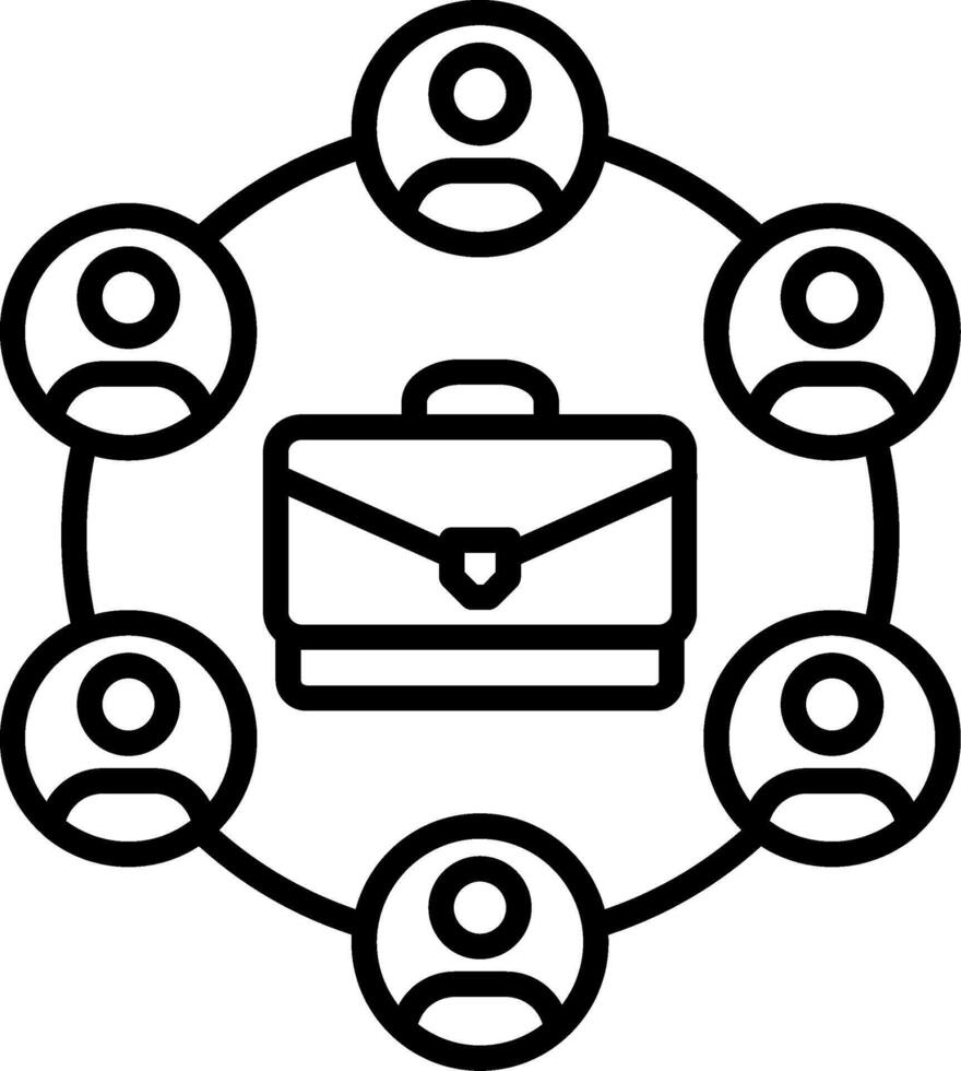 Job Rotation Line Icon vector