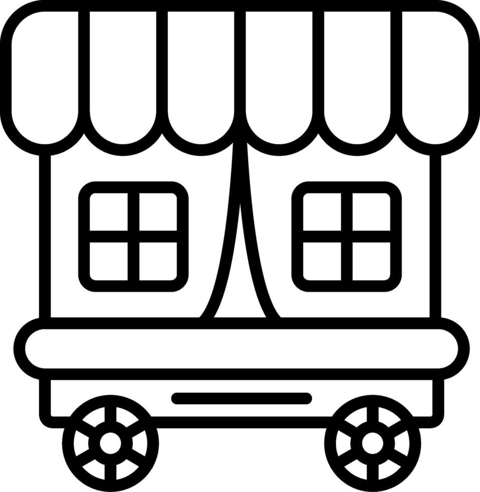 Carriage Line Icon vector