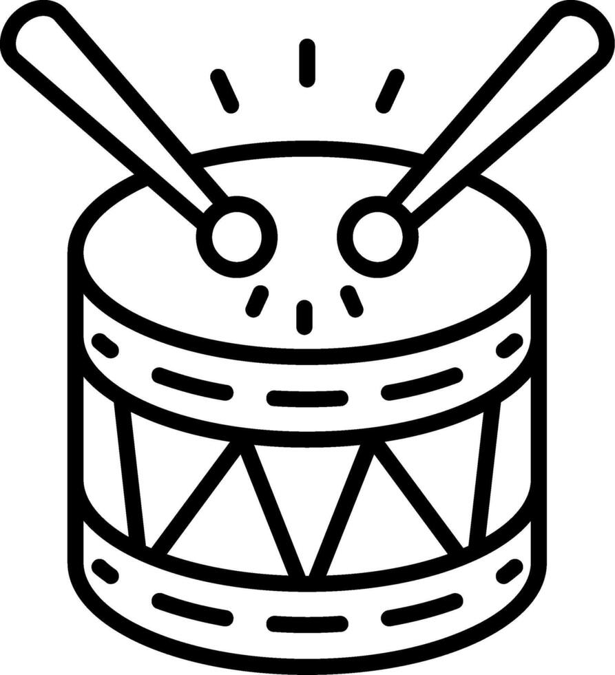 Drum Line Icon vector