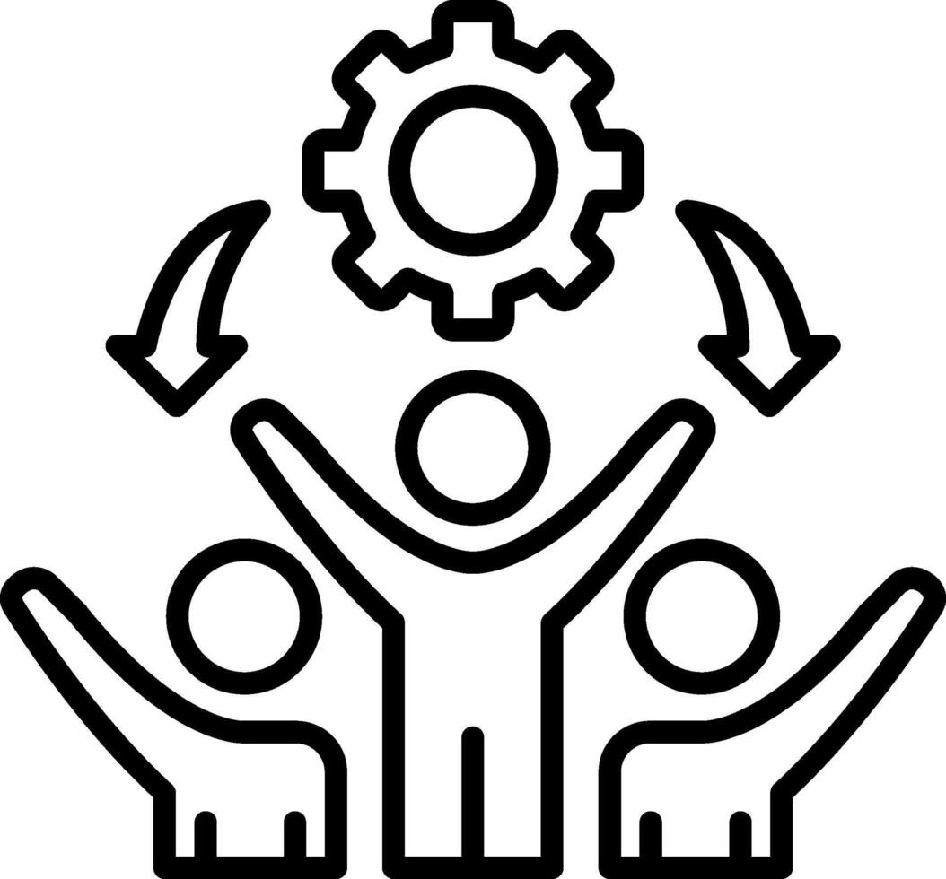 Team Line Icon vector
