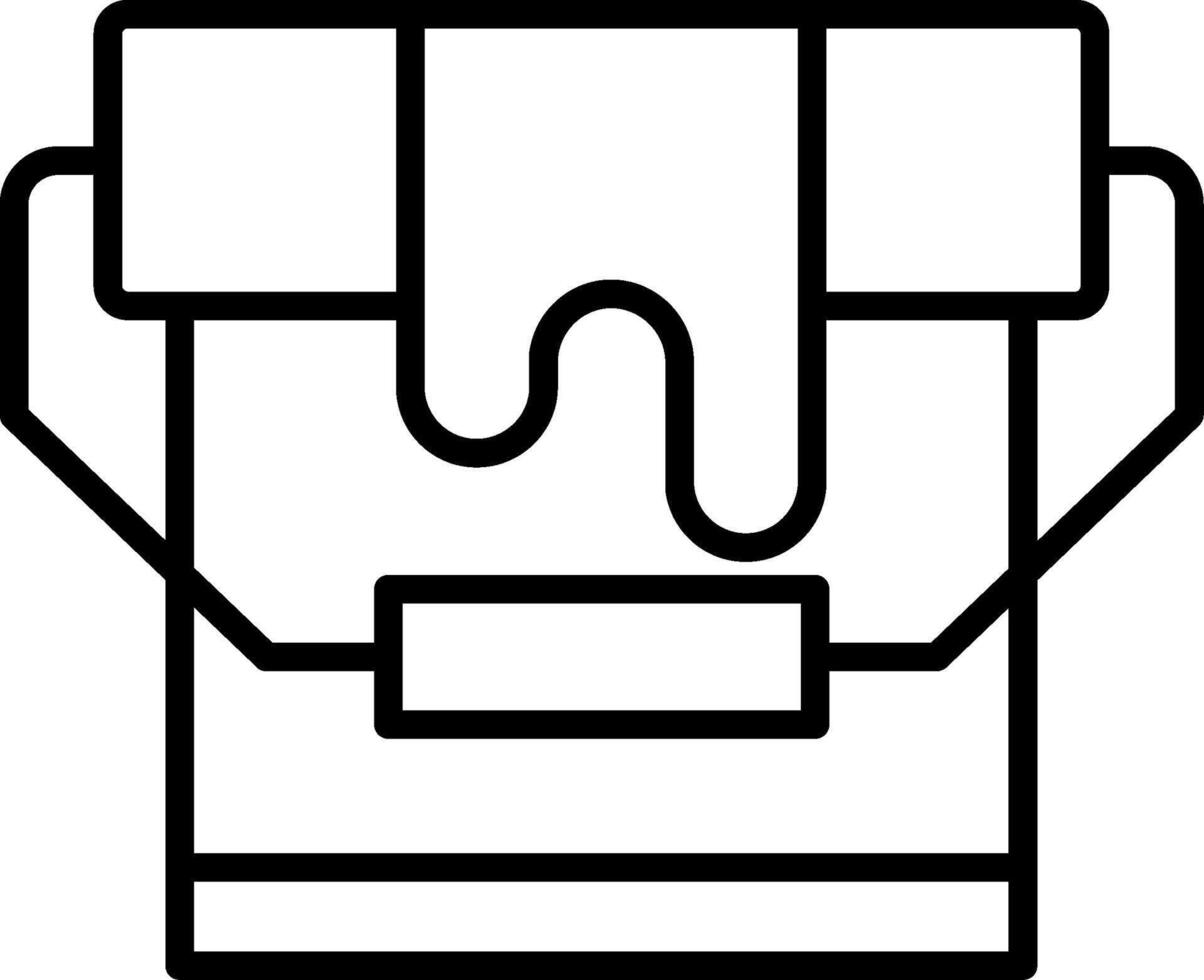 Paint Bucket Line Icon vector