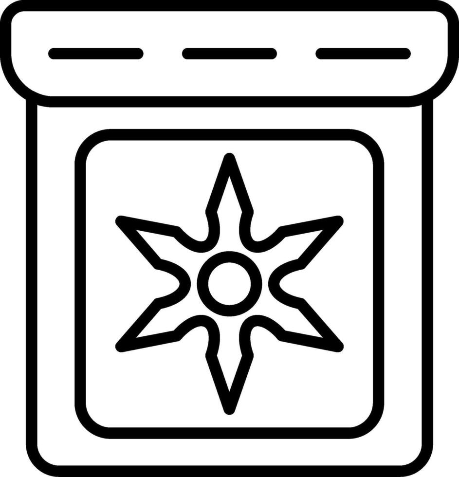 Ninja Line Icon vector