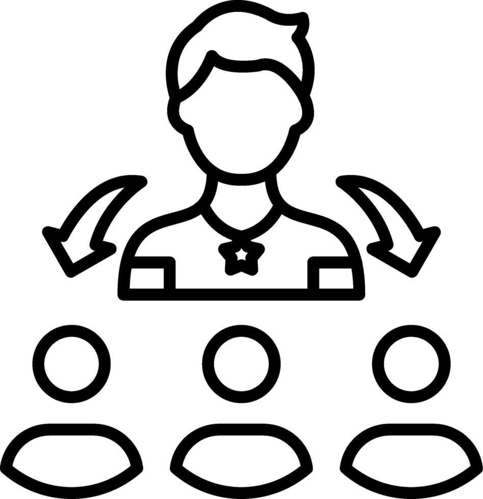 Leadership Line Icon vector