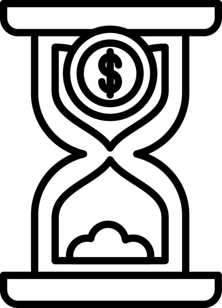 Hourglass Line Icon vector