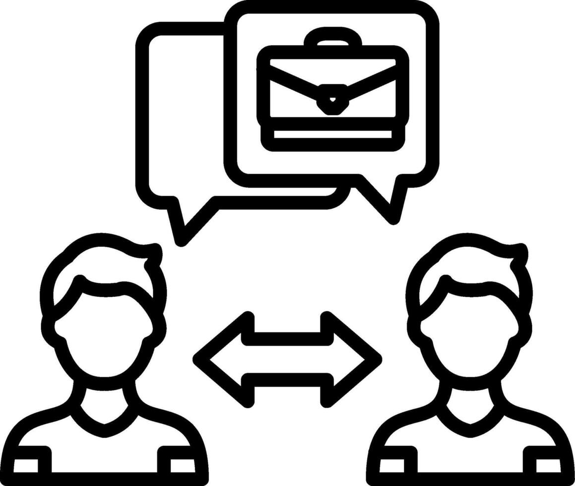 Counselling Line Icon vector