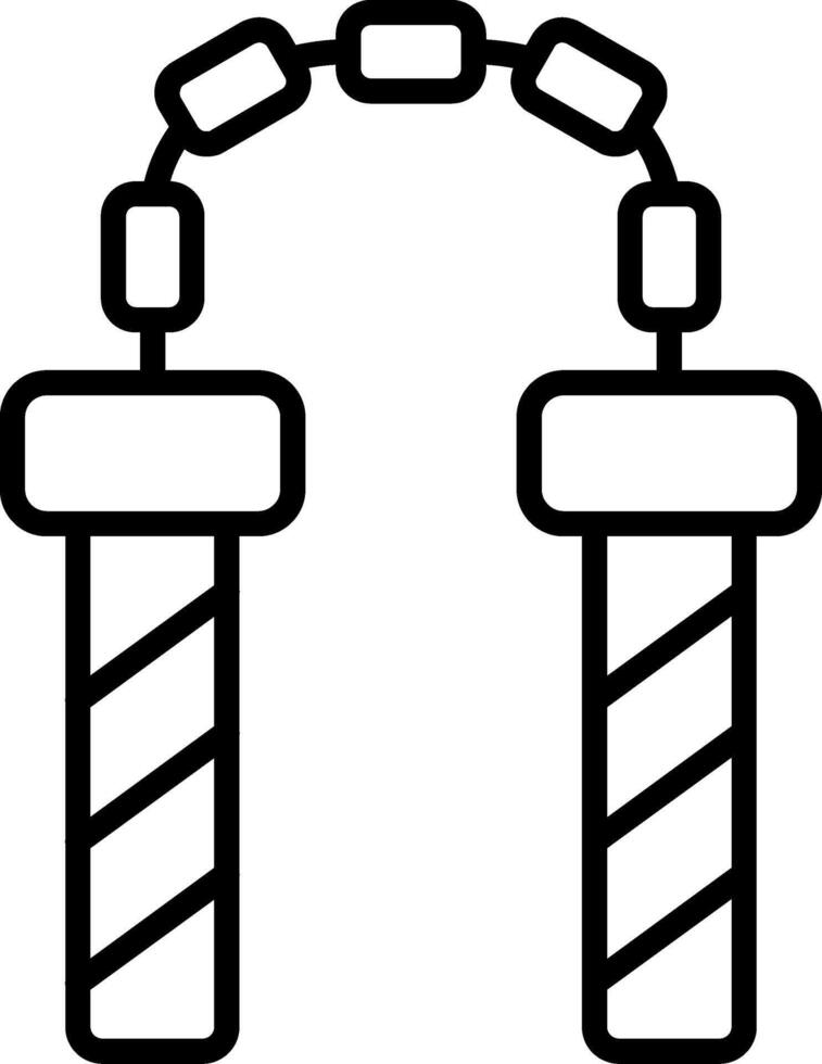 Nunchaku Line Icon vector