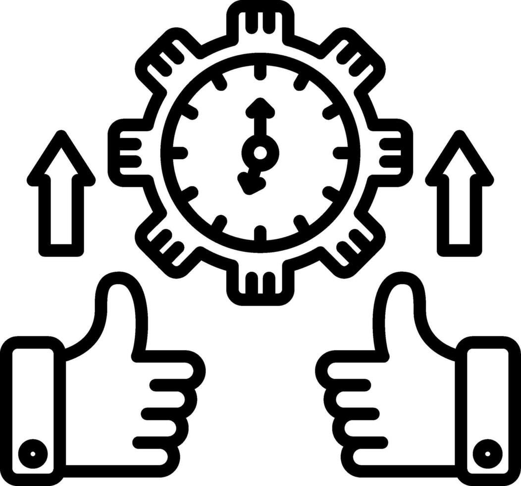 Time Management Line Icon vector
