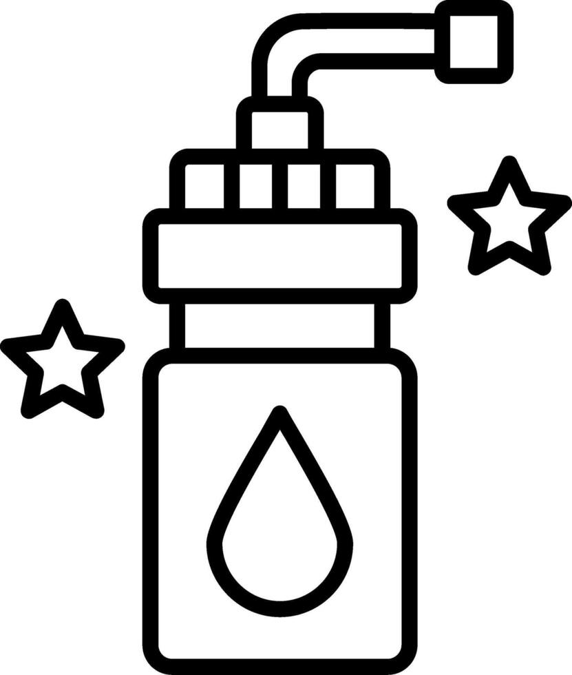 Water Bottle Line Icon vector