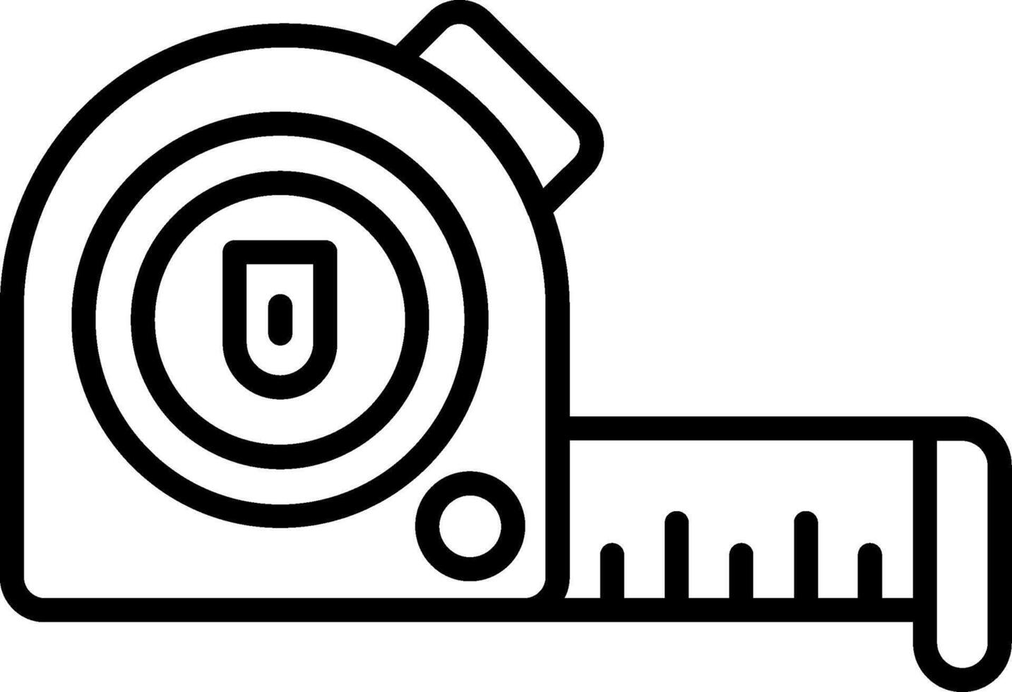 Measuring Tape Line Icon vector