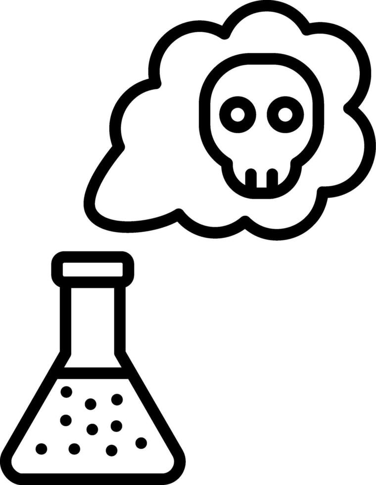 Poison Line Icon vector