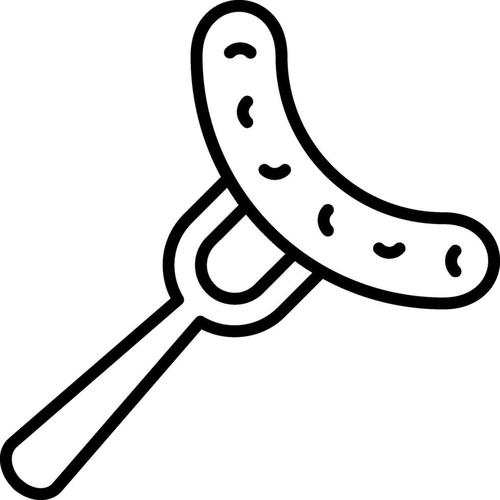 Sausage Line Icon vector