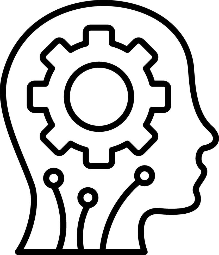 Psychology Line Icon vector
