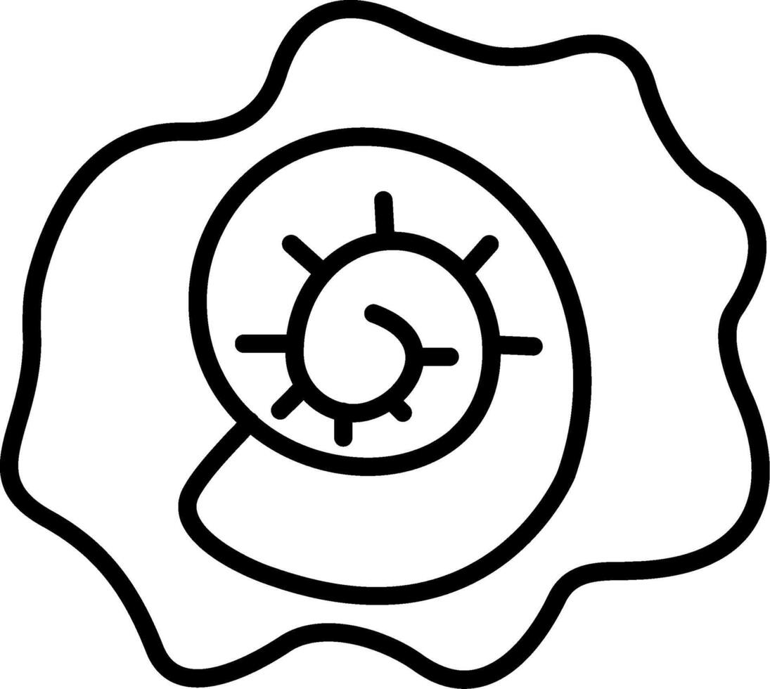 Fossil Line Icon vector