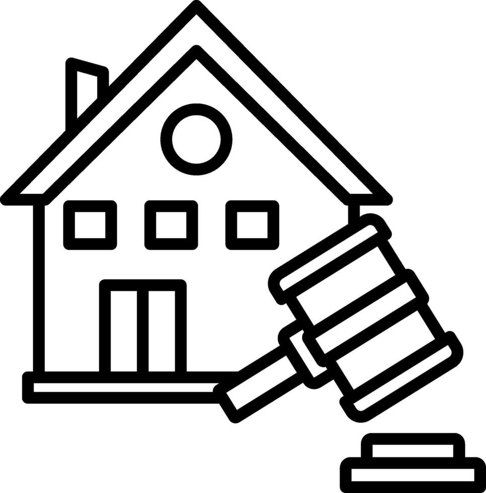 Real Estate Line Icon vector