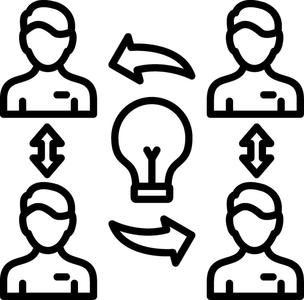 Collaboration Line Icon vector