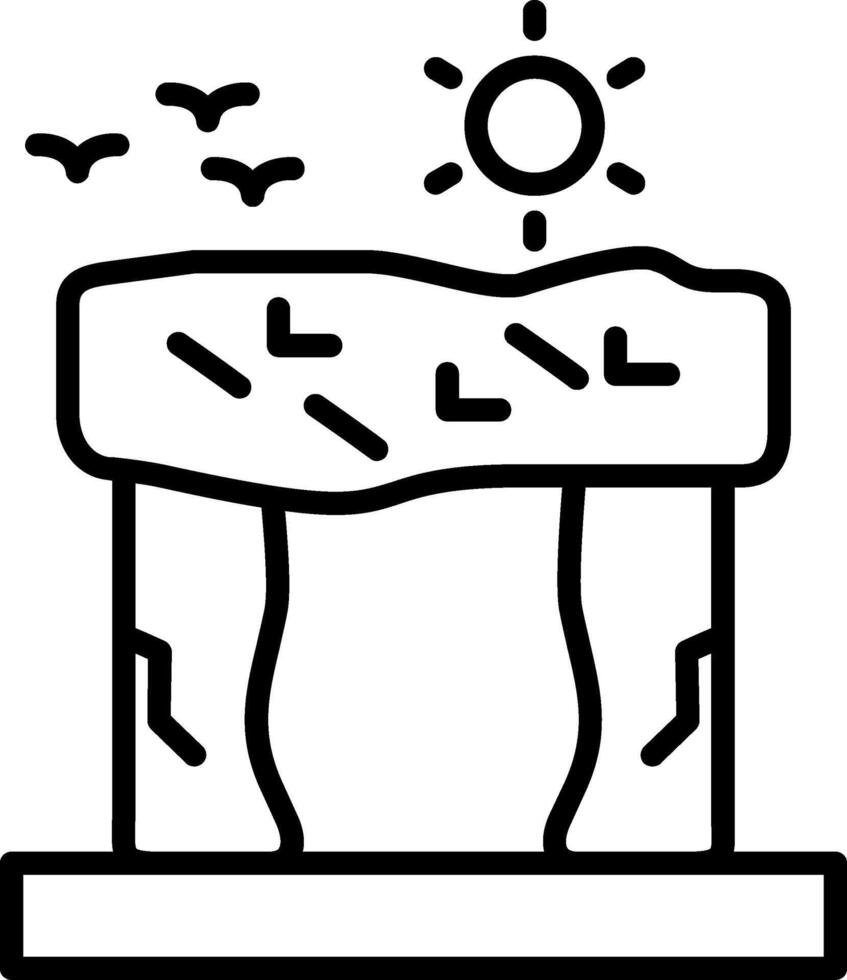 Stonehenge Line Icon vector