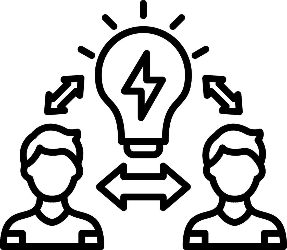 Relation Line Icon vector
