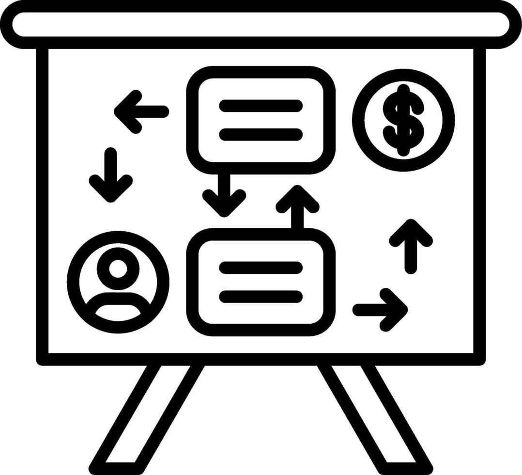 Flowchart Line Icon vector