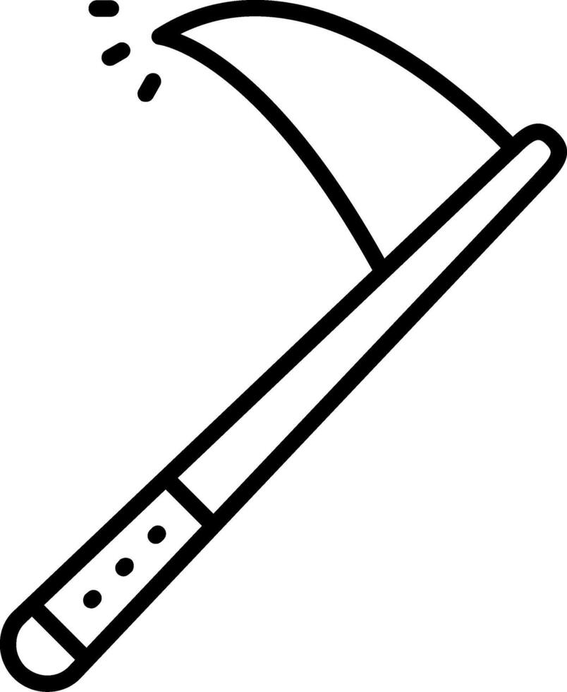 Scythe Line Icon vector