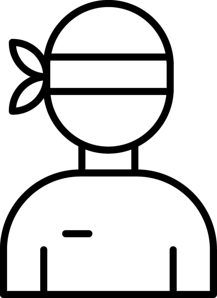 Blind Line Icon vector